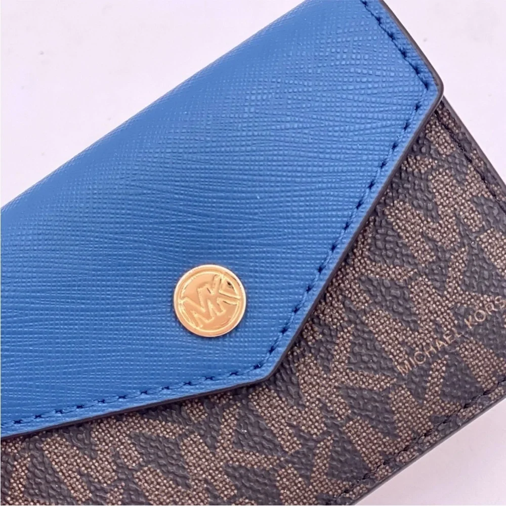 Michael Kors Blue and Gray Card Holder